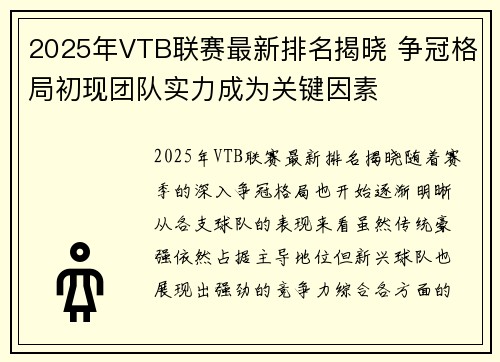 2025年VTB联赛最新排名揭晓 争冠格局初现团队实力成为关键因素